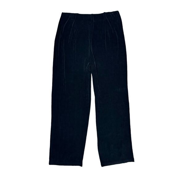 Chico's Travelers Sz 3 Regular Black Straight Leg Full Length PullOn Slinky Pant - Picture 1 of 6